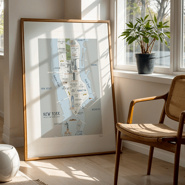 'New York Map' art print