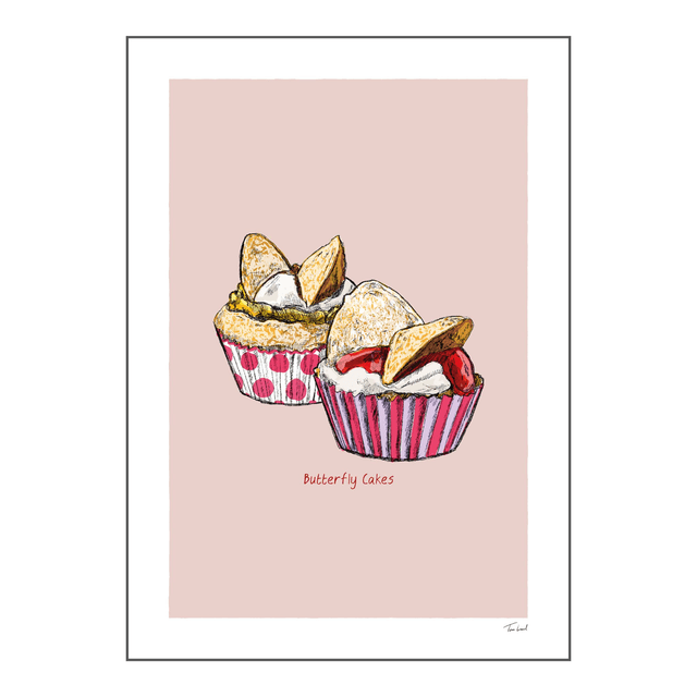 'Butterfly Cakes' art print