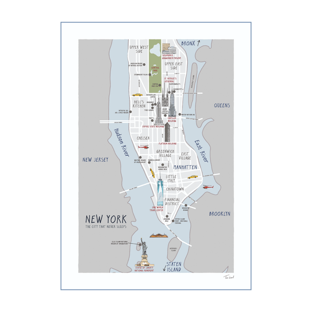 'New York Map' art print