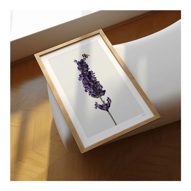 'Lavender and Bee' art print