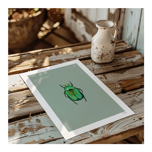 'Rose Chafer Beetle' art print