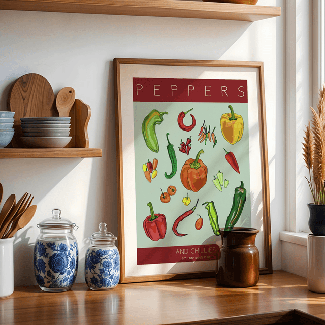 'Peppers and Chillies' art print