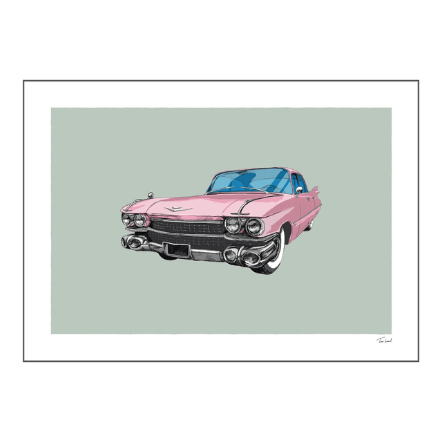 'Pink Cadillac' art print