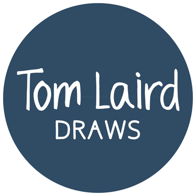 Tom Laird Illustration brand logo – pet portrait artist and creator of custom animal artwork and home art prints.
