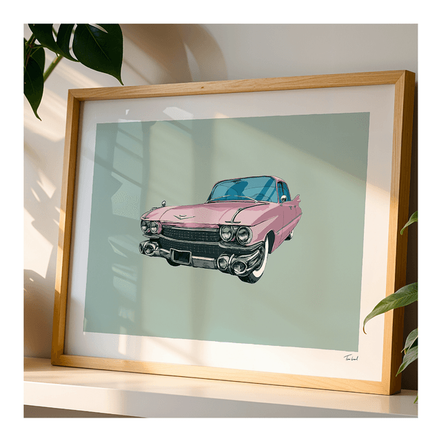 &#039;Pink Cadillac&#039; art print