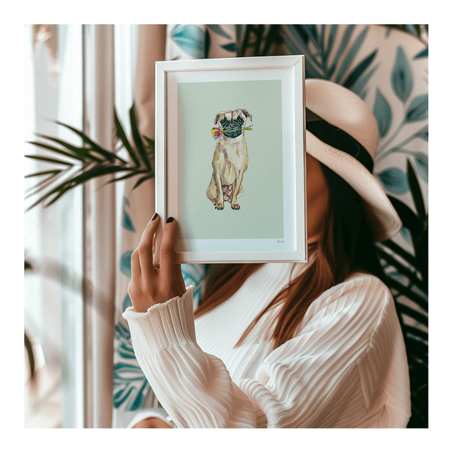 &#039;Flower Dog&#039; art print