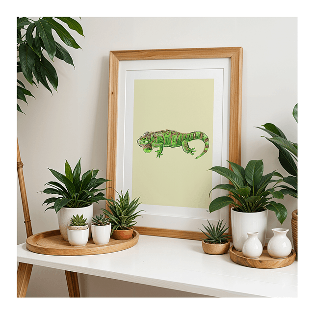 &#039;Iguana&#039; art print